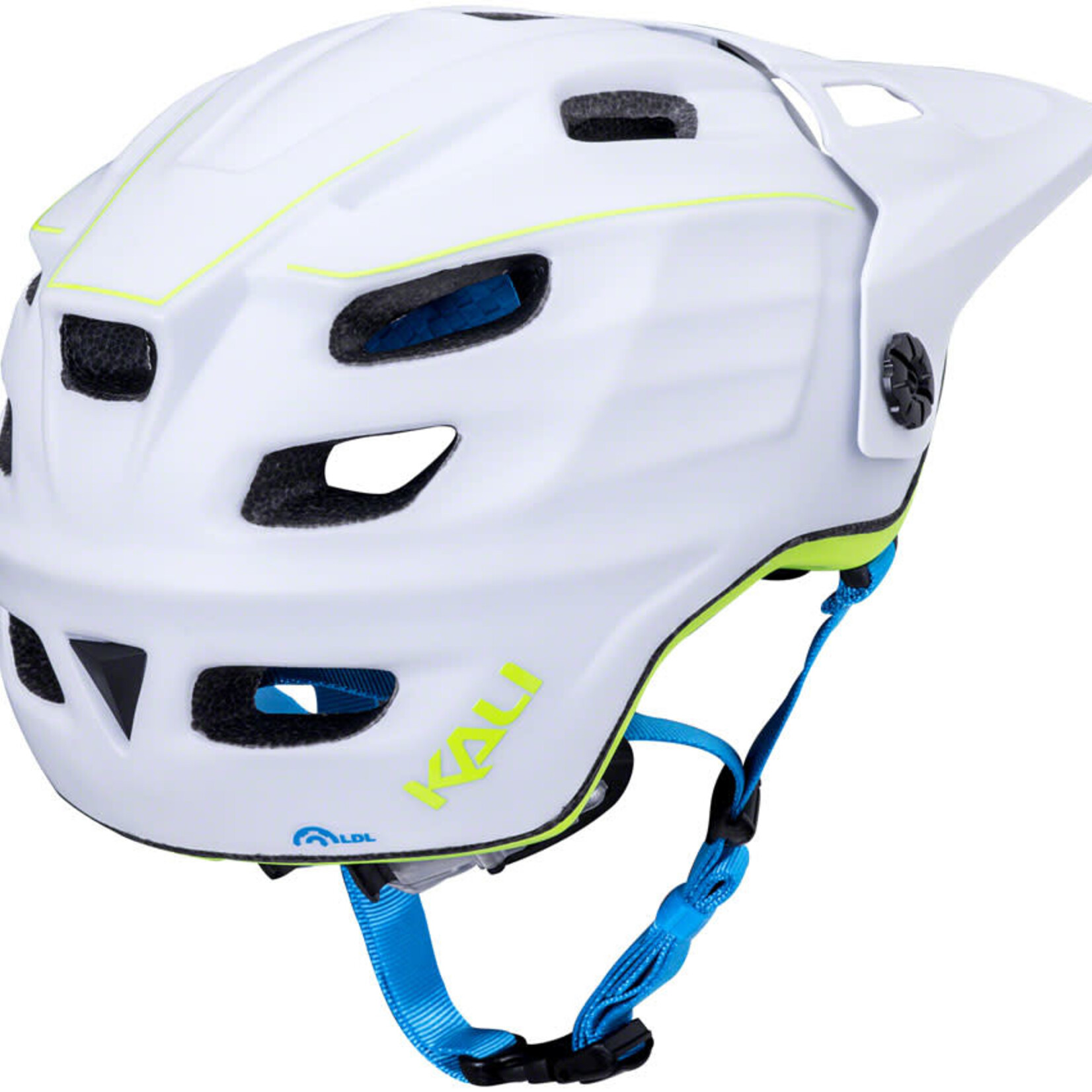 Kali Protectives Kali Maya 2.0 Revolt Helmet: Matte White/Fluoro Yellow SM/MD