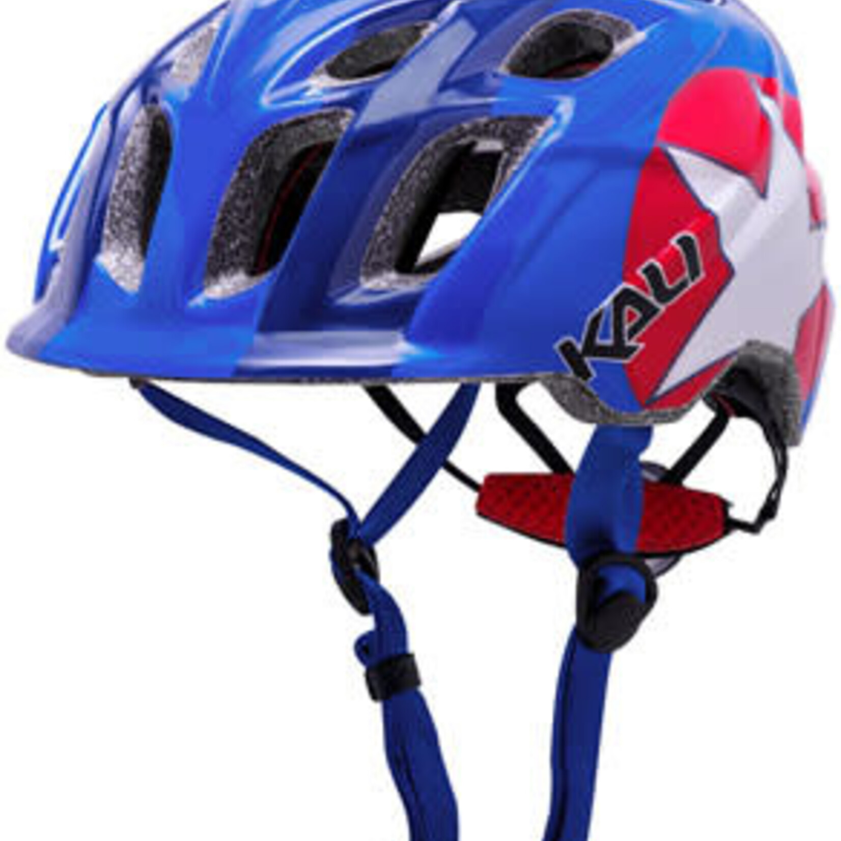 Kali Protectives Kali Chakra Child Helmet: Star Blue/Red, One Size