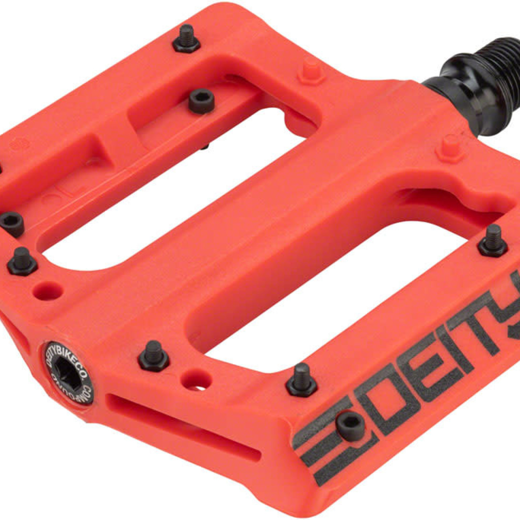 Deity Components Deity Compound Pedals - Platform, Composite, 9/16", Red/Black