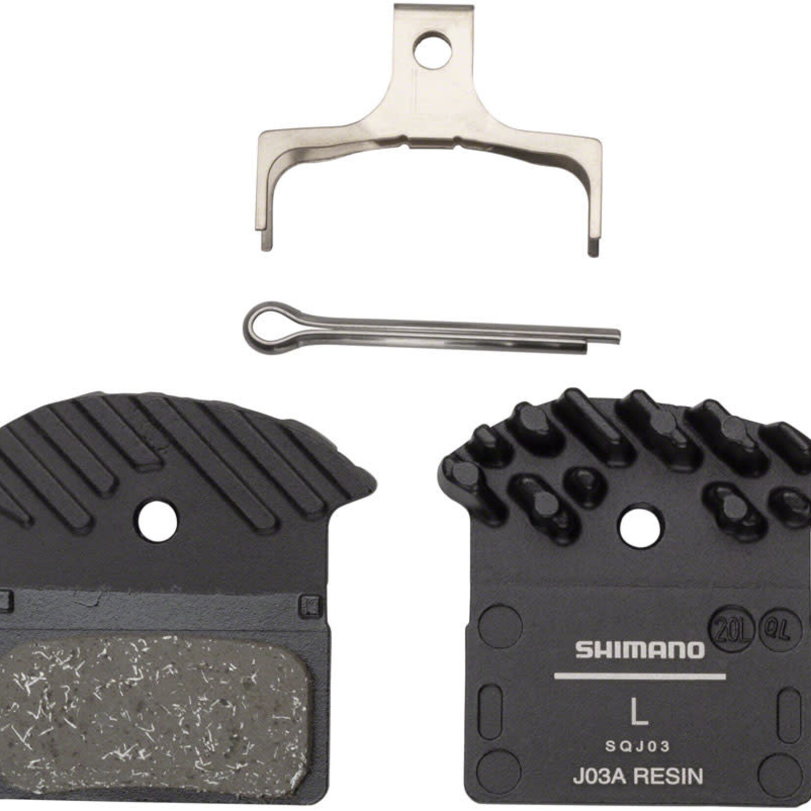 Shimano Shimano J03A Resin Disc Brake Pad - Resin, Finned, Fits XTR BR-M9000, XT BR-M8100/BR-M8000, SLX BR-M7100, Deore BR-M6000, and BR-RS785