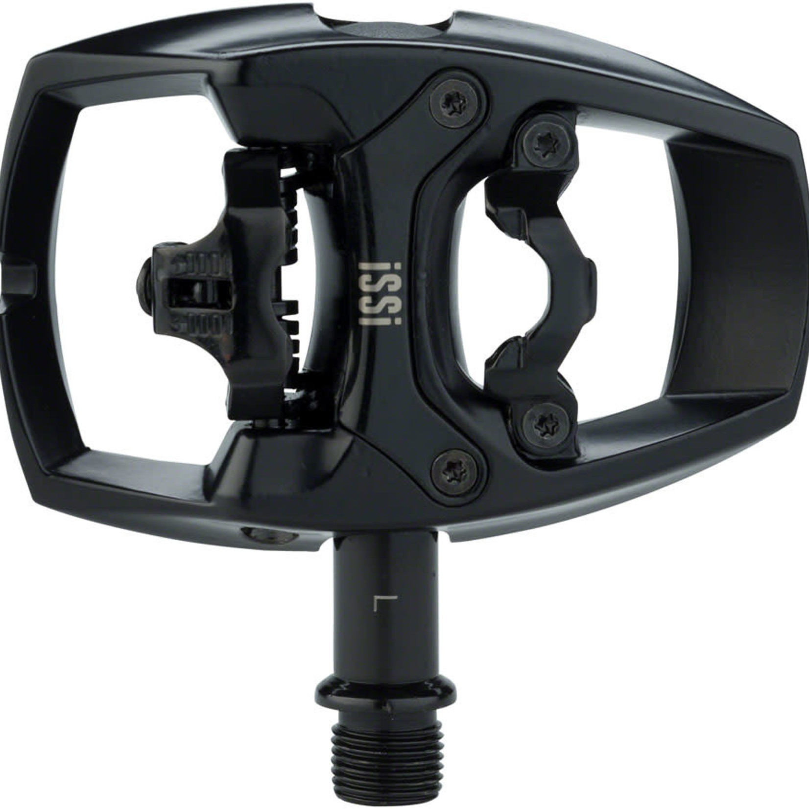 iSSi iSSi Flip I Pedals - Single Side Clipless with Platform, Aluminum, 9/16", Intense Black