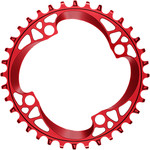 absoluteBLACK absoluteBLACK Round 104 BCD Chainring - 36t, 104 BCD, 4-Bolt, Narrow-Wide, Red