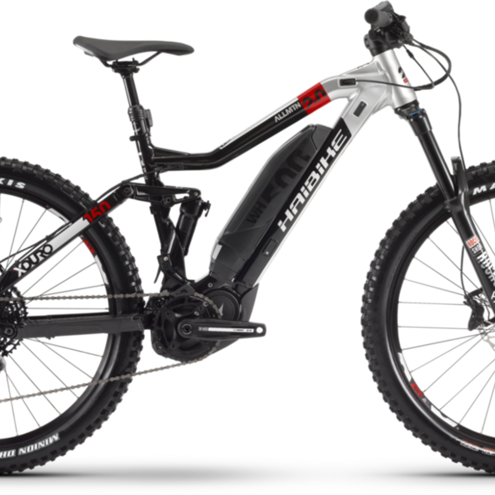 HAIBIKE XD ALLMTN 2 MD/44 BLK - Color: Black/Red/Grey, Size: MD/44