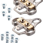 Xpedo Xpedo XPR Adapter and Cleat Set for 3-hole mounting to 2-hole SPD style cleats: Shimano Compatible, Silver