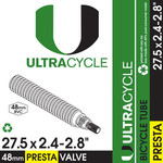 ULTRACYCLE UC 27.5X2.4-2.8 TUBE,48,PV,RVC 48mm STEM, 50 per case