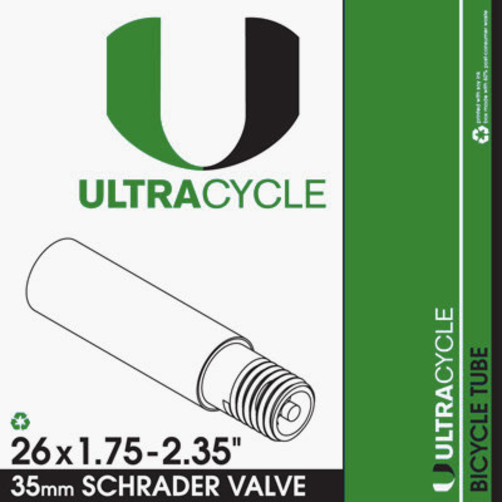 ULTRACYCLE ULTRACYCLE,SCHRADER VALVE TUBES,UC 26X1.75-2.35 TUBE,SV