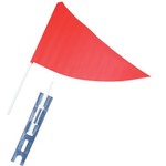 ULTRACYCLE UC SAFETY FLAG ORANGE 2 PIECE FIBERGLASS, WHITE POLE 60''