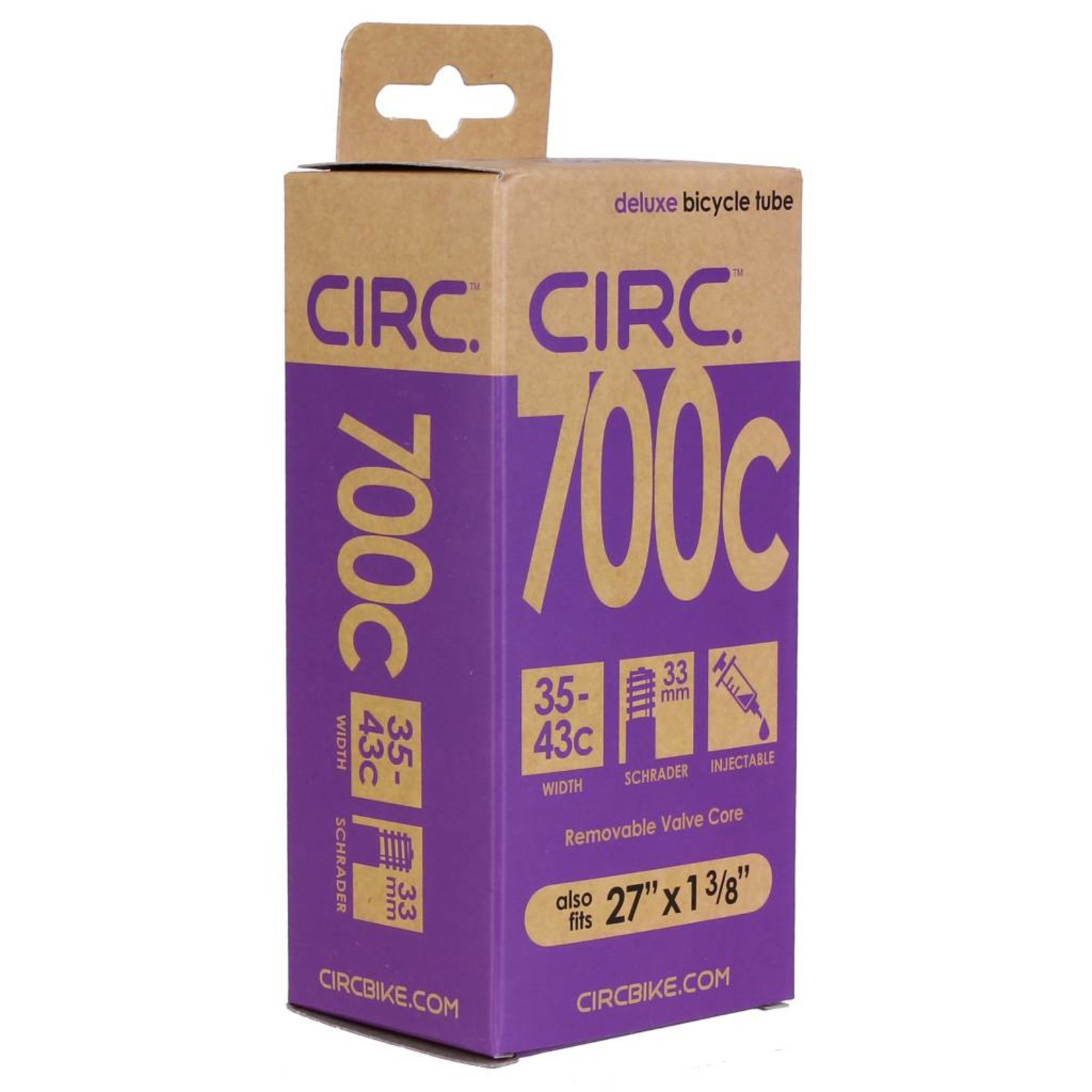 CIRC Circ Deluxe tube, 700x35-43c+27x1-3/8", SV, each