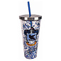 Spoontiques Travel Glass - Harry Potter - Ravenclaw Crest with Glitters Insulating with Straw 20oz