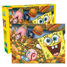 Aquarius Puzzle - Nickelodeon -Sponge Bob and Hamburgers 500 pieces