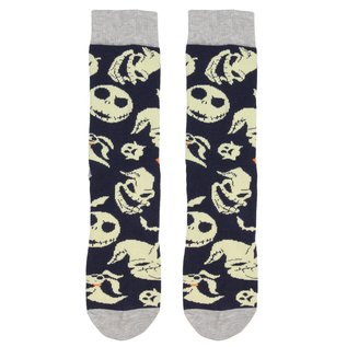 Bioworld Chaussettes - Disney The Nightmare Before Christmas - Jack, Sally et Oogie Boogie Paquet de 2 Paires Crew