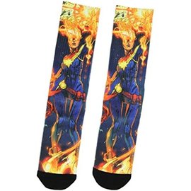 Bioworld Socks - Marvel - Captain Marvel: Sublimated 1 Pair Crew