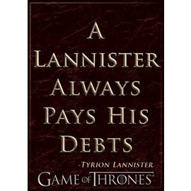 Ata-Boy Aimant - Game of Thrones - A Lannister Always Pays His Debts