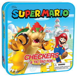 The OP Games Jeu de société - Nintendo Super Mario Bros. - Dames et Tic-Tac-Toe