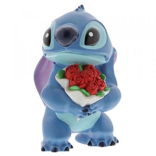 Showcase Collection Figurine - Disney Lilo et Stitch - Stitch avec Bouquet de Fleurs en Vinyle 3.5"