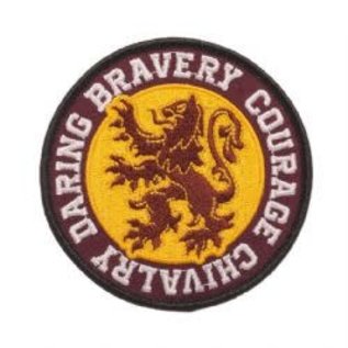 Bioworld Patch - Harry Potter - Gryffindor Logo Bravery, Courage, Chivalry, Daring