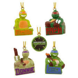 Kurt S. Adler Holiday Decoration - Teenage Mutant Ninja Turtle - Set of 5 Christmas Tree Ornament