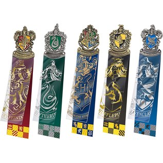 Noble Collection Bookmark - Harry Potter - Set of 5 Hogwarts House Crests
