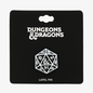 Bioworld Lapel Pin - Dungeons & Dragons - 20 Sided Dice Black and White with Ampersand Logo