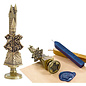 Noble Collection Sceau pour Cire - Harry Potter - Sceau de l'Emblème de Poudlard avec Cire