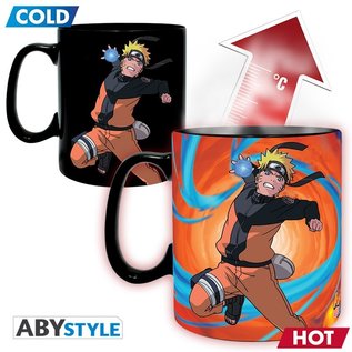 AbysSTyle Mug - Naruto Shippuden - Naruto and Sasuke Heat Reactive 16oz with Coaster