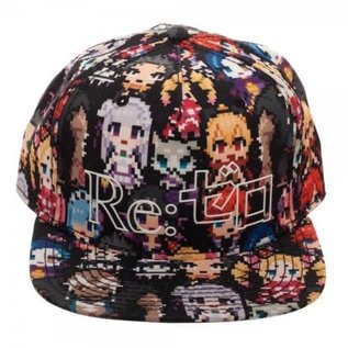 Bioworld Casquette - Re:Zero Starting Life in Another World - Personnage Chibi 8-bit Snapback