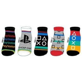 Bioworld Socks - PlayStation - Logo Assorted Designs Pack of 5 Pairs Ankle