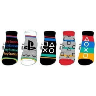 Bioworld Socks - PlayStation - Logo Assorted Designs Pack of 5 Pairs Ankle