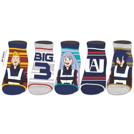 Bioworld Socks - My Hero Academia - UA Class Characters Pack of 5 Pairs Ankle