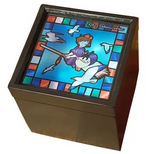 Sekiguchi Music Box - Studio Ghibli Kiki's Delivery Service - Kiki and Jiji Flying Stainglass Jewellery Box Mechanical