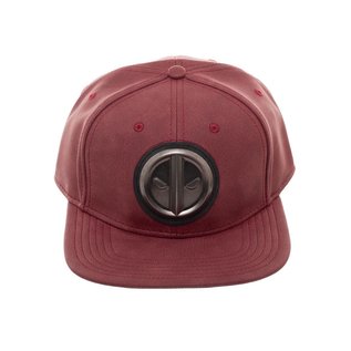 Bioworld Baseball Cap - Marvel Deadpool - Metal Logo Faux Leather Red