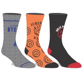 Bioworld Socks - Naruto Shippuden - Uzumaki Team Pack or 3 Pairs Crew