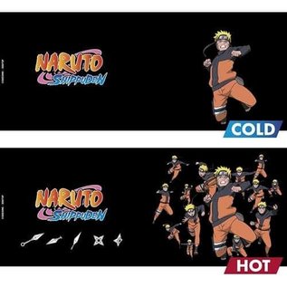 AbysSTyle Mug  - Naruto Shippuden - Naruto Clone-Jutsu Heat Reactive 16oz with Coaster