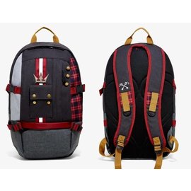 Bioworld Backpack - Kingdom Hearts - Sora's Style with Metal Crown Red and Black