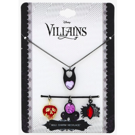 Bioworld Collier - Disney Villains - Ensemble de 4 Pendentifs Interchangeables