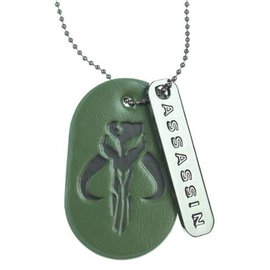 Bioworld Necklace - Star Wars - Bobba Fett Dog Tag Faux Leather