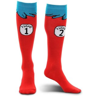 Elope Socks - Dr. Seuss The Cat in the Hat - Thing 1 Thing 2 1 Pair Crew