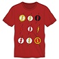 Bioworld Tee-Shirt - DC Comics The Flash - Neuf Différents Logos Rouge