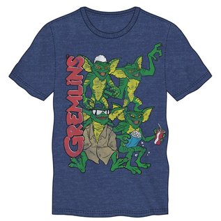 Bioworld T-Shirt - Gremlins - Group Party Navy Blue