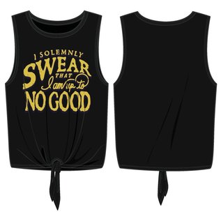 Bioworld Tank Top - Harry Potter - Solemnly Up to No Good with Knot Black