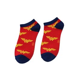 Bioworld Socks - DC Comics Wonder Woman - Red with Logos 1 Pair Ankle
