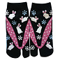 WagoKoro Socks - Tabi - Usagi Rabbits with Pink and Black Geta 1 Pair