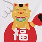 Maede Co. Essuie-mains - Tenugui - Maneki-Neko Chat du Bonheur avec Sac de Monnaie