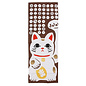 Kaya Hand Towel - Tenugui - Maneki-Neko Lucky Cat and Coins