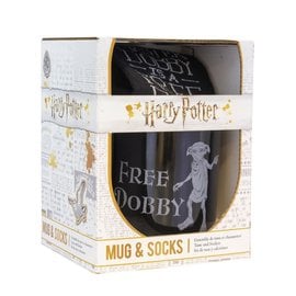 Paladone Tasse - Harry Potter - Dobby has no Master Dobby is a Free Elf Ensemble avec Chaussettes 11oz