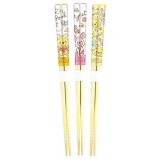 Disney Entreprise Chopsticks - Disney Winnie the Pooh - Winnie and Pigglet Set of 3 Pairs 21cm