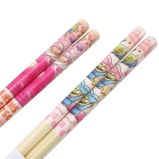 Nibariki Chopsticks - Disney Pixar Toy Story 3 - Lotso and Aliens Set of 2 Pairs 21cm