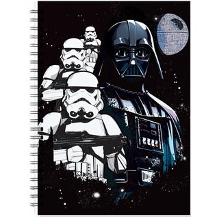 Pyramid America Notebook - Star Wars - Darth Vader, Stormtrooper and Death Star Ring Book
