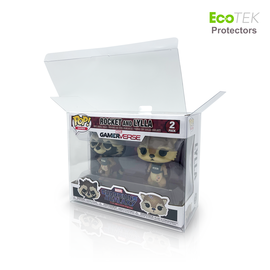 Ecoteck Funko Pop! - Protector - Soft with Ecotek Lock Tab for Pop! 2 Pack"