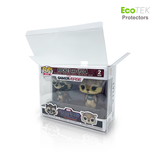 Ecoteck Funko Pop! - Protecteur - Souple avec Languette de Verrouillage Ecotek pour Pop! 2 Pack